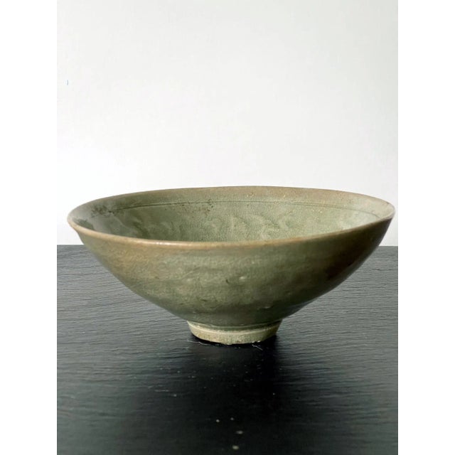Antique Korean Ceramic Bowl with Incised Design For Sale In Atlanta - Image 6 of 13
