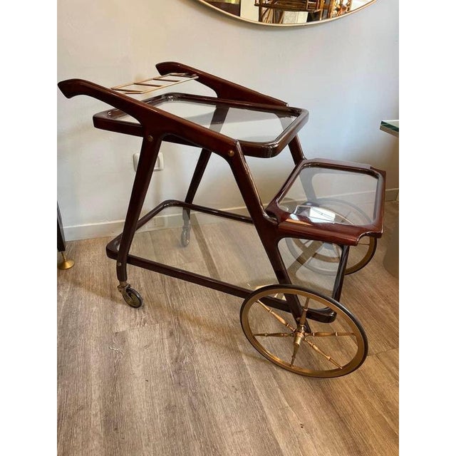 Vintage Wooden Cart with Removable Tray, 1960s For Sale - Image 6 of 17