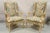 Mid 20th Century French Country Provincial Louis XV Style Upholstered Wingback Lounge Chairs Pair For Sale - Image 11 of 11