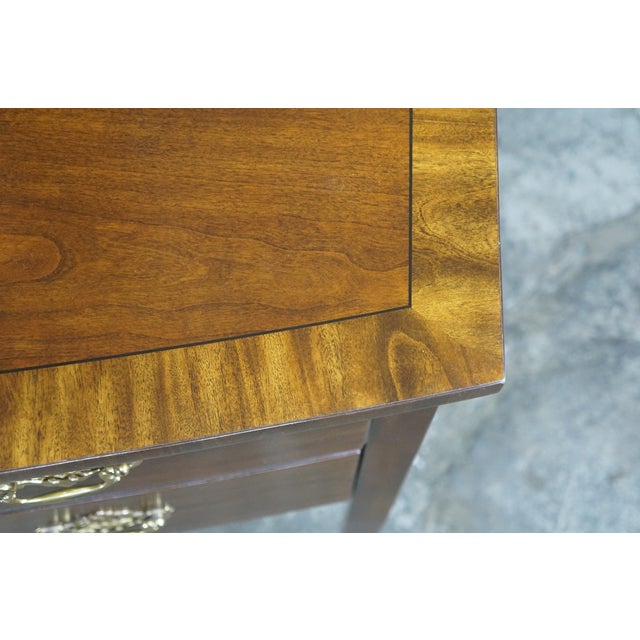 Vintage Harden Furniture Solid Cherry Federal Style Bowfront Buffet Sideboard For Sale - Image 6 of 18