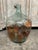 French Hand Painted Antique Demi John Bottle From Normandy, France, ‘Pinot Noir’, Original Crate For Sale - Image 3 of 10