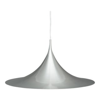 Mid-Century Modern Semi Pendant Aluminum Lamp For Sale