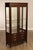 High Quality Two-Door China or Curio Cabinet Opening to Lighted Interior and Adjustable Glass Shelves Over Dovetailed Drawers