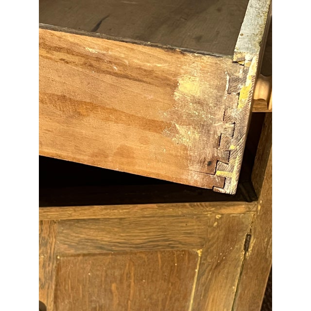 Small Stripped Mixed Oak Cabinet, Circa 1920s For Sale - Image 9 of 10