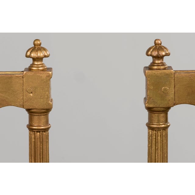 Antique French Louis XVI Style Giltwood Dining Chairs in Green Mohair, Set of 6 For Sale - Image 15 of 18