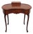 French Early 1900s Kidney Shape Carved Inlaid Small Writing Desk 6620 For Sale