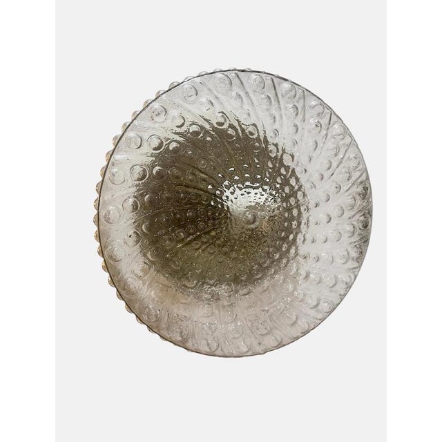 Mid-Century Modern Round Clear Cut Glass Sconces, 1960, Set of 3 For Sale - Image 6 of 7