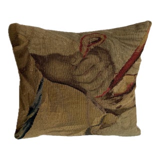 Brussels 16th Century Figural Tapestry Accent Pillow For Sale