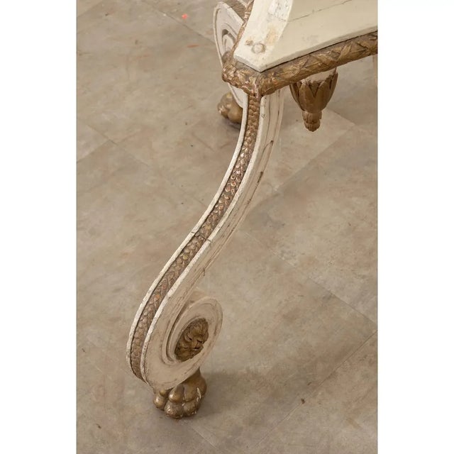 Wood French 20th Century Painted Parcel Gilt Torchère For Sale - Image 7 of 12