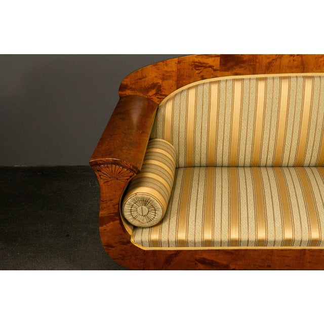 Biedermeier Style Sofa in Birch For Sale - Image 12 of 18