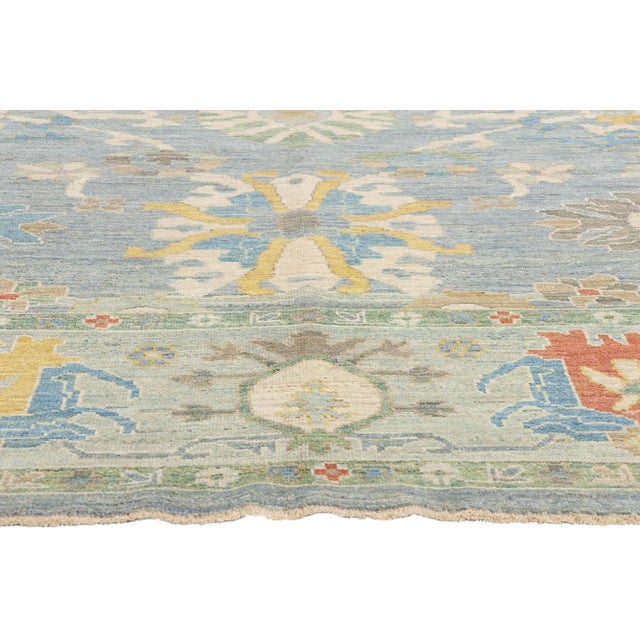 Blue Persian Sultanabad Rug - 10'02 X 12'04 For Sale - Image 4 of 9