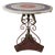 French Garden Table with Painted Top and Iron and Wood Base, 1900s For Sale