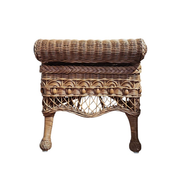 1920s Victorian Wicker and Rattan Parlor Suite- 3 Pieces For Sale - Image 11 of 12