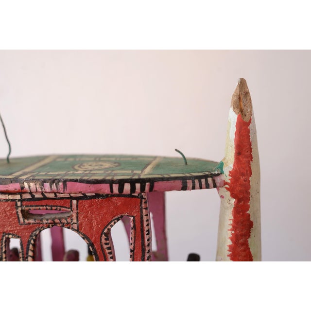 Vintage Candelario Medrano Mexican Folk Art Ceramic Boat Sculpture For Sale - Image 15 of 15