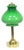 Green Opal Glass Table Lamp, 1960s For Sale
