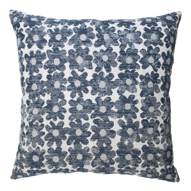 Contemporary Kevin O'Brien Daisy Navy 30" Performance Pillow For Sale - Image 3 of 3