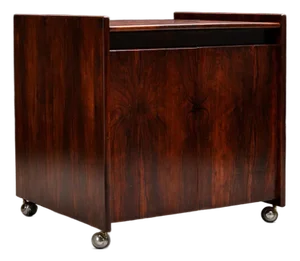 Bar Cart in Brazilian Rosewood (Jacarandá) by Sergio Rodrigues Brazil, 1960s