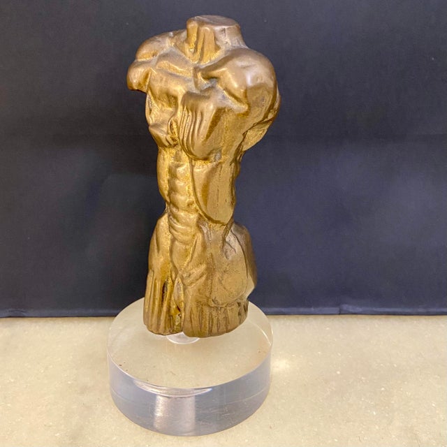 Bronze Torso Sculpture by Enrico Manera, 1970s For Sale - Image 9 of 11