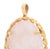 Chinese Chinese Carved Floral Motif Rose Quartz 14k Yellow Gold Pendant For Sale - Image 3 of 6