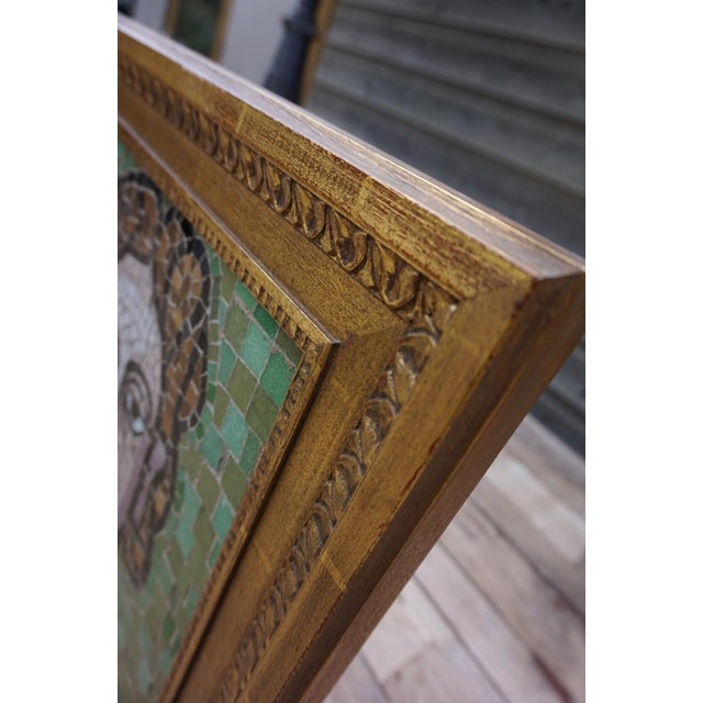 Large Framed Ceramic Mosaic Artwork of Roman Warrior, 1960s For Sale - Image 6 of 9