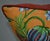 Contemporary Single Quadrille Jacaranda Floral Print Fabric 22" X 22" Fully Serged With Hidden Zipper, and Down Insert For Sale - Image 3 of 5