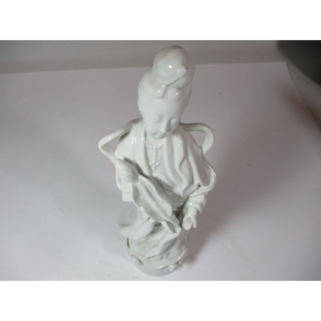 White Porcelain Asian Figurine For Sale - Image 4 of 13