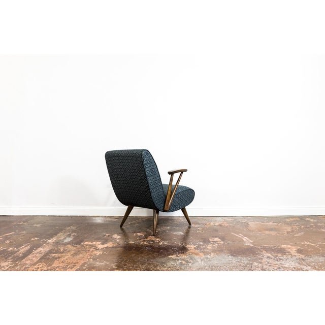 Blue Mid-Century Modern Model 300-110 Lounge Chair from GFM, Poland, 1960s For Sale - Image 8 of 15