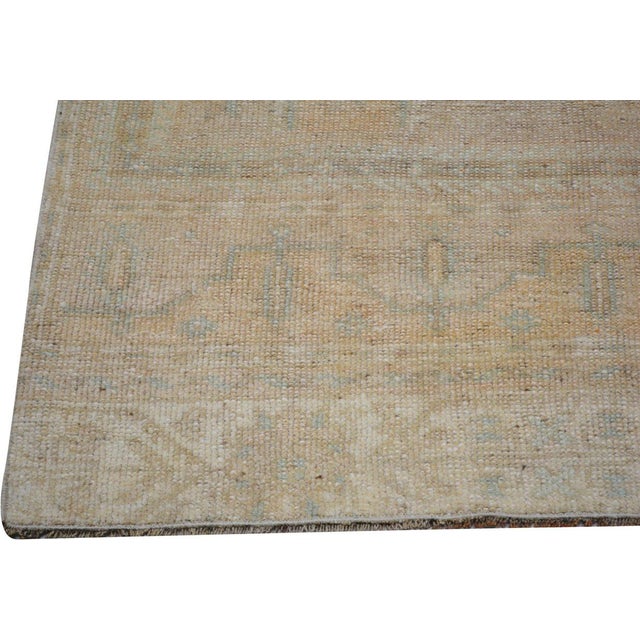 Vintage Turkish Oushak Hand Knotted Wool Rug, 3'1''x10'10'' For Sale - Image 4 of 5