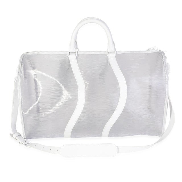 Contemporary Clear Epi PVC Wavy Keepall Bandoulière 50 For Sale - Image 3 of 8