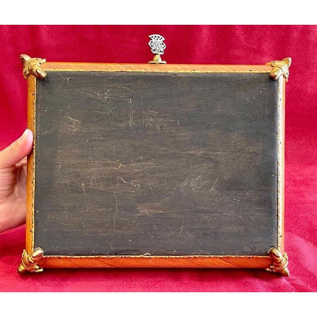 Napoleon III Box in Marquetry and Porcelain For Sale - Image 12 of 13