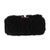 1950s Black Camellia Embossed Velvet Mini Square Flap Bag For Sale - Image 5 of 9