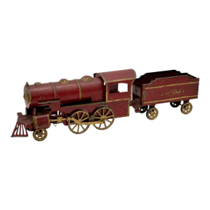 Excellent Large Early 1900s Antique American Pressed Steel Locomotive "Hill Climber" Toy Train - 25 Inches Long