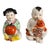 Red Vintage Pair Asian Hand Painted Porcelain Lucky Children Longevity Feng-Shui Figurines For Sale - Image 8 of 8