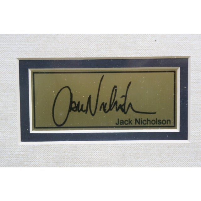 Photography Late 20th Century Jack Nicholson Signed Cigar Smoking Your Approval Isn't Needed Memorabilia 31" For Sale - Image 7 of 10