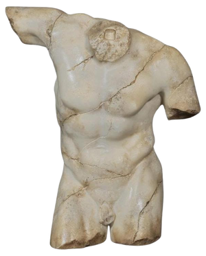 Bust of a Warrior in the Roman Style, 20th Century, Composite Material