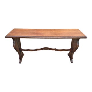 1920s Spanish Revival Walnut Console Table For Sale