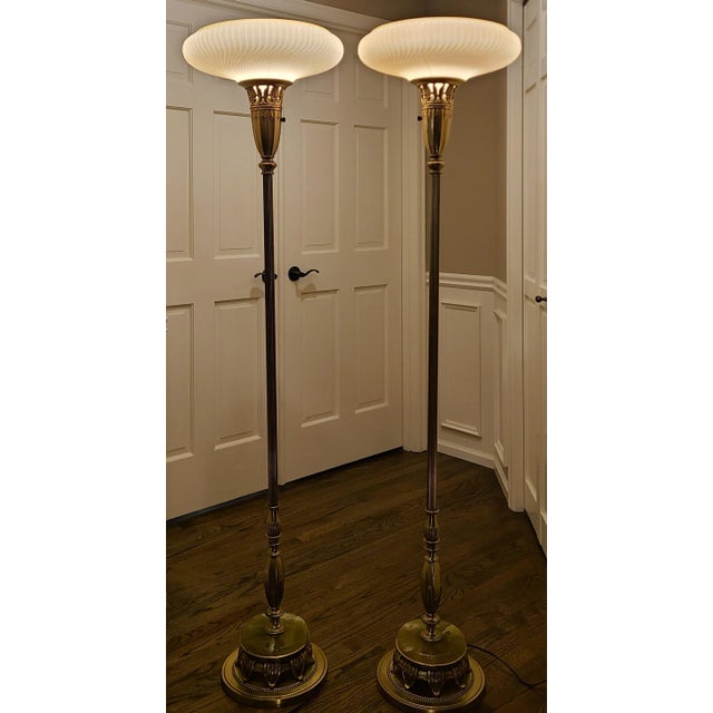 Val's Dollhouse of Forget-Me-Not Furnishings is proud to present this pair of torchiere lamps originally produced in the...