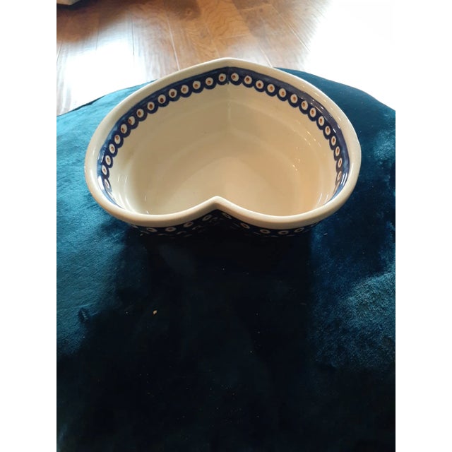 This is GORGEOUS NEW Boleslaweic Made in Poland 9" Heart Shaped Bakeware. Several other matching Boleslaweic Made in...
