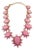 2014 Oscar De La Renta Necklace Pink Runway Bold Crystal Resin Gripoix Style Floral Flowers Spring Collar Zvollier For Sale