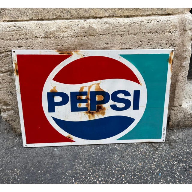 Vintage Pepsi Sign,1960, in Very Good conditions. Designed 1960 to 1969