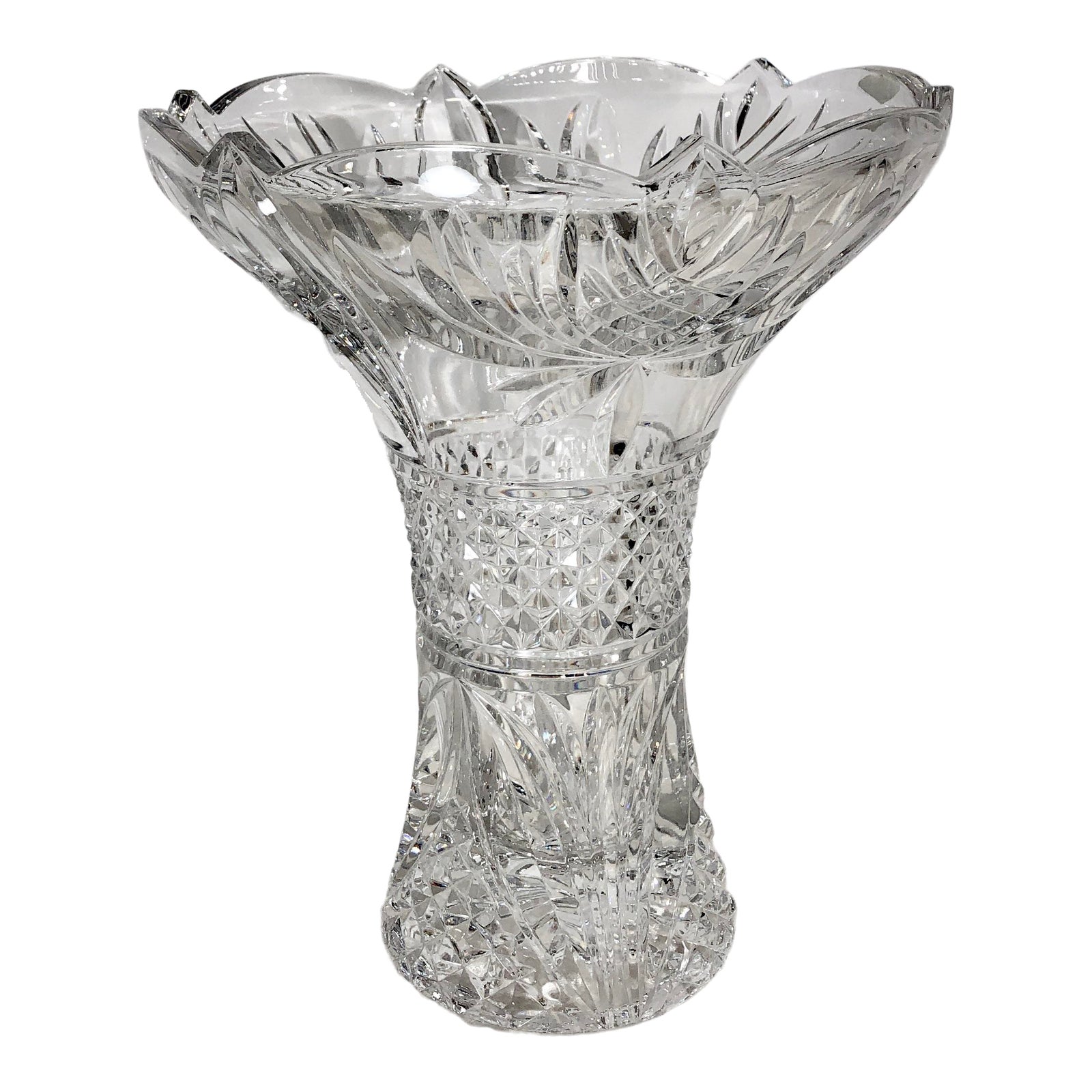 Shannon Crystal Large Vase 24 Lead Trumpet Chairish