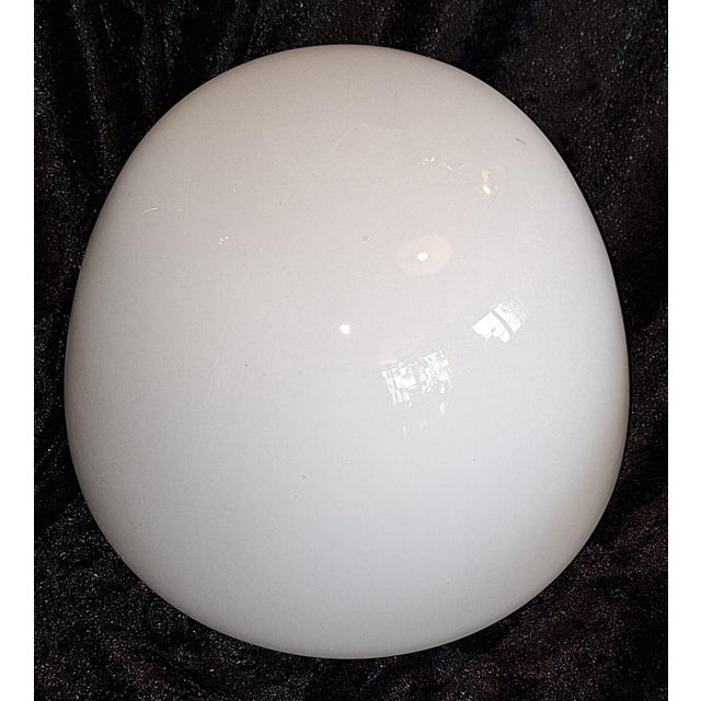 Art Deco German Ceiling Lamp with Opaque White Glass Shade from Brüne, 1930s For Sale - Image 4 of 7