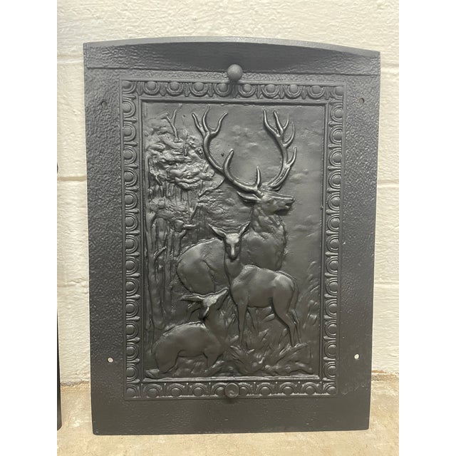 "A powerful piece of 19th-century sporting art, this reclaimed cast iron summer cover features a remarkably detailed 'The...
