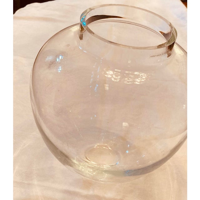 1970s Vintage Glass Vase With Small Base Designed to Sit Inside Wire Chandlier For Sale - Image 5 of 9