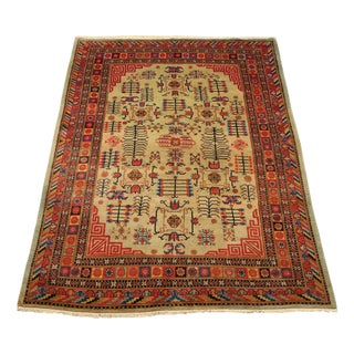 Samarkand Rug in Wool and Cotton For Sale