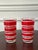 Mid 20th Century Mid 20th Century Red and White Striped Drinking Glasses — Set of Four For Sale - Image 5 of 12