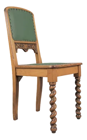 Neo-Renaissance Side Chair in Wood and Leather, 1890s