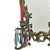Brass Early 20th Century Nb&iw Gilt Brass Art Nouveau Vanity Mirror With Prism Candelabra 20.5” For Sale - Image 8 of 18