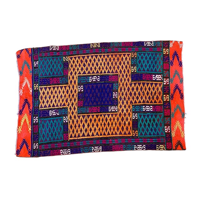 Vintage Turkish Moroccan Colorful Kilim Rug For Sale