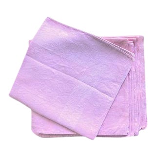 Hand-Dyed Vintage Linen Napkins - Set of 8 For Sale